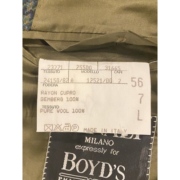 Canali Notched Lapel Sport Coat Mens 44/46L Green 2 Button Blazer 100% Pure Wool - Picture 8 of 16